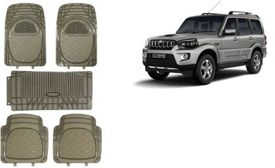Autofetch Rubber Standard Mat For  Mahindra New Scorpio(Black)