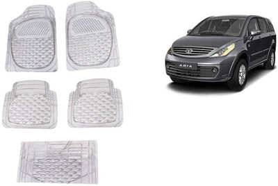 Autofetch Rubber Standard Mat For  Tata Aria(White)