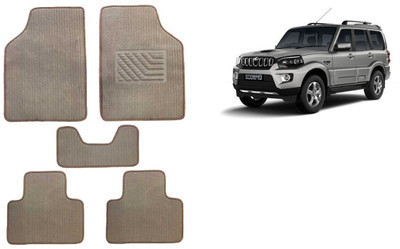 Autofetch Rubber Standard Mat For  Mahindra New Scorpio(Beige)