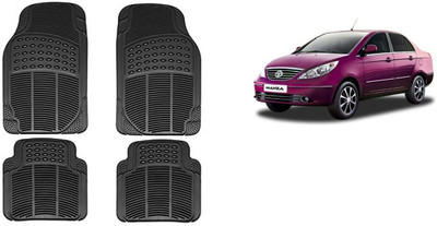 Autofetch Rubber Standard Mat For  Tata Manza(Black)