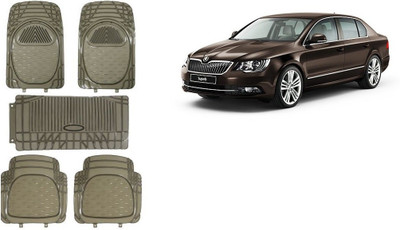 Autofetch Rubber Standard Mat For  Skoda Superb(Black)