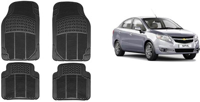 Autofetch Rubber Standard Mat For  Chevrolet Sail(Black)