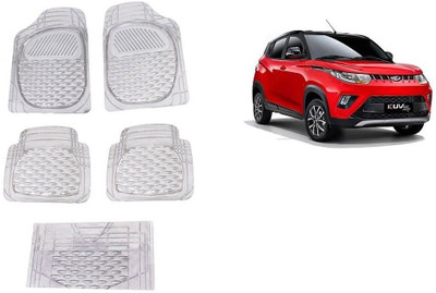 Autofetch Rubber Standard Mat For  Mahindra KUV100(White)