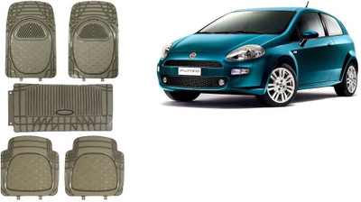 Autofetch Rubber Standard Mat For  Fiat Grand Punto(Grey)