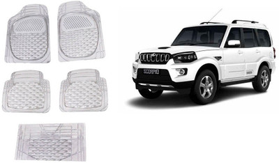 Autofetch Rubber Standard Mat For  Mahindra Scorpio(White)
