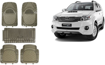 Autofetch Rubber Standard Mat For  Toyota Fortuner(Black)