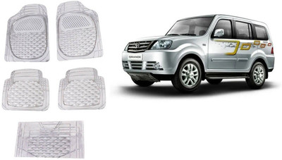 Autofetch Rubber Standard Mat For  Tata Sumo Grande(White)