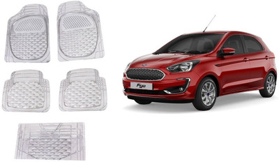 Autofetch Rubber Standard Mat For  Ford Figo(White)