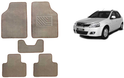 Autofetch Rubber Standard Mat For  Mahindra Verito(Beige)