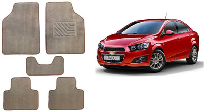 Autofetch Rubber Standard Mat For  Chevrolet Aveo(Beige)