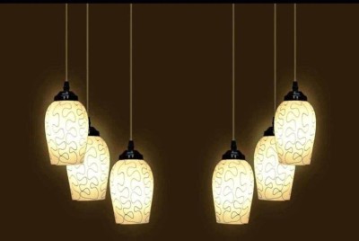 Somil LED Compatible Decorative Ceiling Pendant Hanging Lamp Light -B18 Pendants Ceiling Lamp(White, Black)