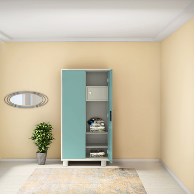 Godrej Interio Wardrobe H1 Metal Almirah Finish Color Spring Blue