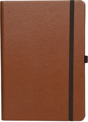 MAHAVIR Personal Notes A5 Notebook Single Ruled 192 Pages(Tan)