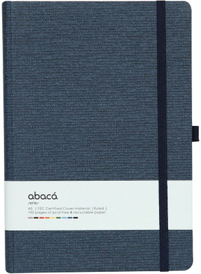comma Abaca A5 Notebook Single Ruled 192 Pages(Navy Blue)