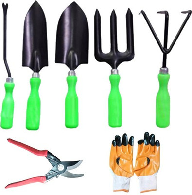 JetFire Gardening Tool Set of 7 With, German Cutter With Gloves Garden Tool Kit(7 Tools)