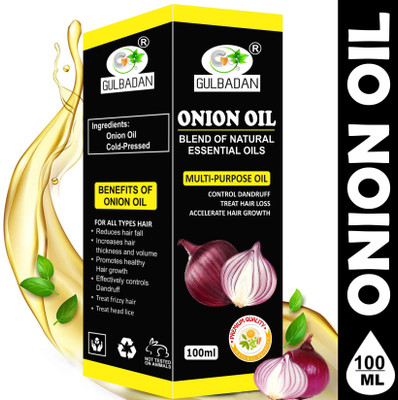 GULBADAN Organics ONION OIL for Anti Hairfall & Anti Dandruff Hair Therapy Hair Oil(100 ml)