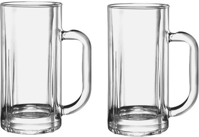 TREO RONALD COOL Glass Beer Mug(365 ml, Pack of 2)