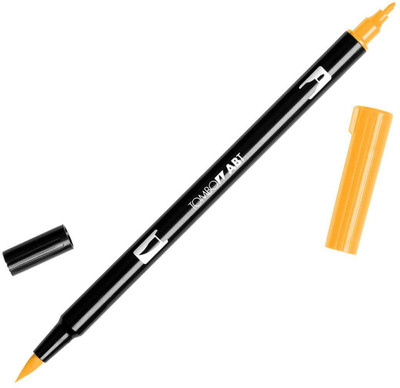Tombow Dual Brush Pen Art Marker Calligraphy(Ink Color - Chrome Yellow)