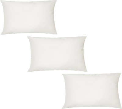 LaVichitra Cushion by Urban Arts (Size 12 x 18 Inches) Polyester Fibre Solid Cushion Pack of 3(White)