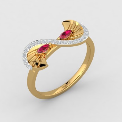 ShipJewel Horus Ruby Ring 18kt Diamond, Ruby Yellow Gold ring