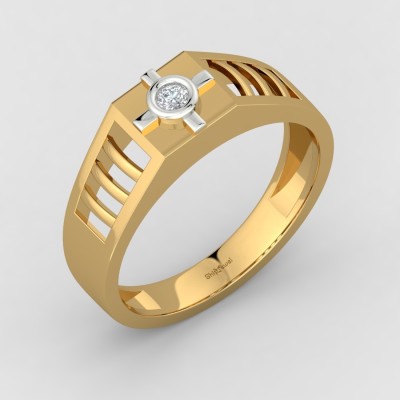 ShipJewel Target Pointer ring 14kt Diamond Yellow Gold ring