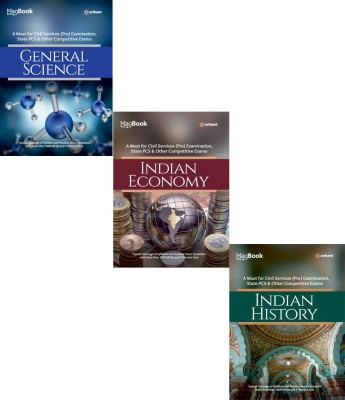 Magbooks Pack Of 3 Books 2020(General Science + Indian Economy + Indian History)(Paperback, ARIHANT PUBLICATION)