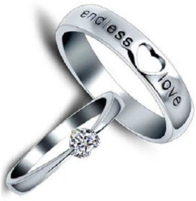 royal enterprise Tornoto Shape High Quality Elegant Metal Cubic Zirconia Silver Plated Ring