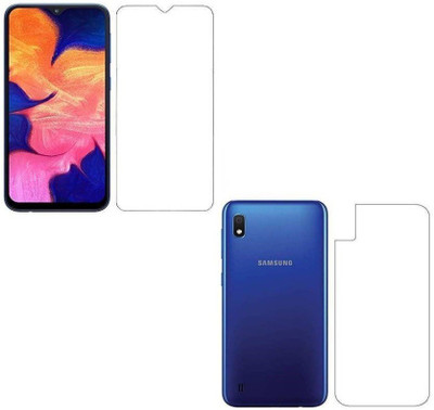 ELEF Front and Back Screen Guard for Samsung Galaxy A10 0.2MM Flexible Fiber Tempered Glass Screen Protector With 9H Hardness(Pack of 1)