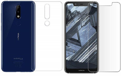 ELEF Front and Back Tempered Glass for Nokia 5.1 Plus(Pack of 2)