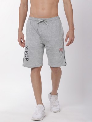 Urban Dog Self Design Men Grey Regular Shorts