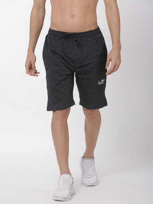 Urban Dog Self Design Men Grey Regular Shorts