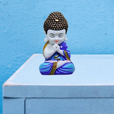 Craft Junction Handpainted Little Baby Monk Decorative Showpiece  -  20 cm(Polyresin, Multicolor)