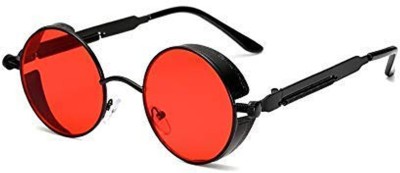 Scaglia Round Sunglasses(For Men & Women, Red)