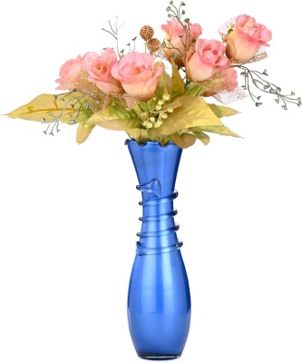 AFAST Glass Vase(10 inch, Blue)