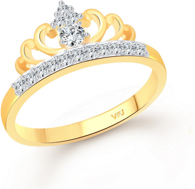 VIGHNAHARTA Taj Finger Ring for Women and Girls Alloy Cubic Zirconia Gold Plated Ring