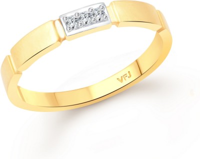 VIGHNAHARTA Delicate Box Band Finger Ring for Women and Girls Alloy Cubic Zirconia Gold Plated Ring