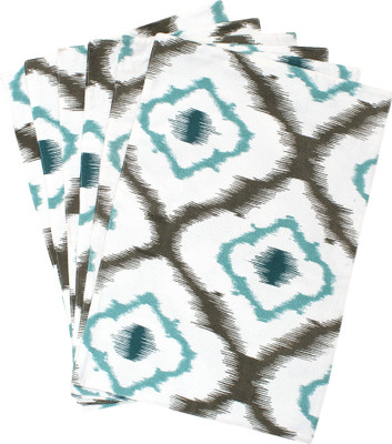 Dekor World Rectangular Pack of 6 Table Placemat(Blue, Cotton)