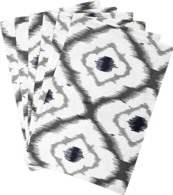 Dekor World Rectangular Pack of 6 Table Placemat(Grey, Cotton)