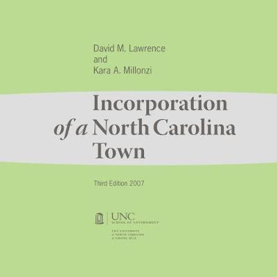 Incorporation of a North Carolina Town(English, Paperback, Lawrence David M.)