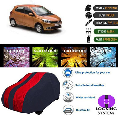 Bristle Car Cover For Tata Tiago (With Mirror Pockets)(Maroon, Blue, For 2018, 2019 Models)