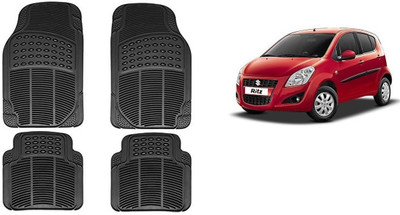 Autofetch Rubber Standard Mat For  Maruti Suzuki Ritz(Black)