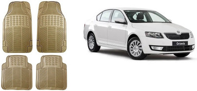 Autofetch Rubber Standard Mat For  Skoda Octavia(Beige)