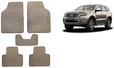 Autofetch Rubber Standard Mat For  Ford Endeavour(Beige)