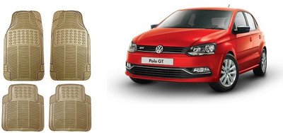 Autofetch Rubber Standard Mat For  Volkswagen Polo GT(Beige)