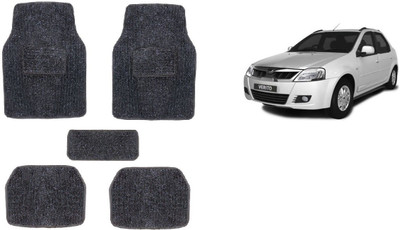 Autofetch Rubber Standard Mat For  Mahindra Verito(Black)