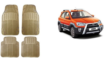 Autofetch Rubber Standard Mat For  Toyota Etios Cross(Beige)