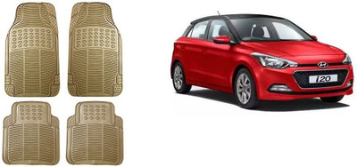 Autofetch Rubber Standard Mat For  Hyundai i20(Beige)