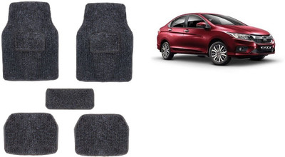 Autofetch Rubber Standard Mat For  Honda New City(Black)