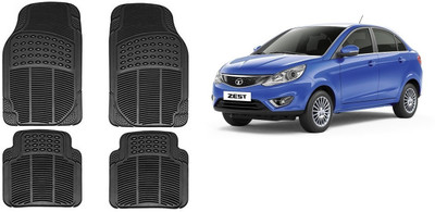 Autofetch Rubber Standard Mat For  Tata Zest(Black)