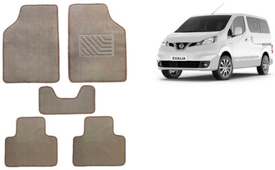 Autofetch Rubber Standard Mat For  Nissan Evalia(Beige)